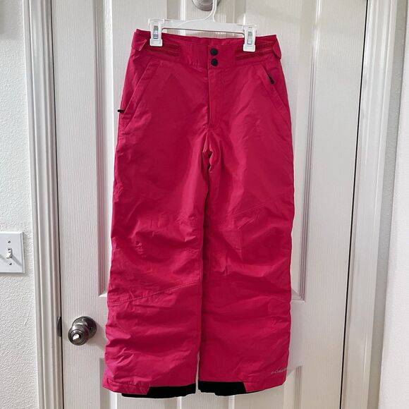 Columbia Omni-Tech Bugaboo Snow Pants Waterproof Insulated Pink Girls Size 10-12 - Picture 1 of 16